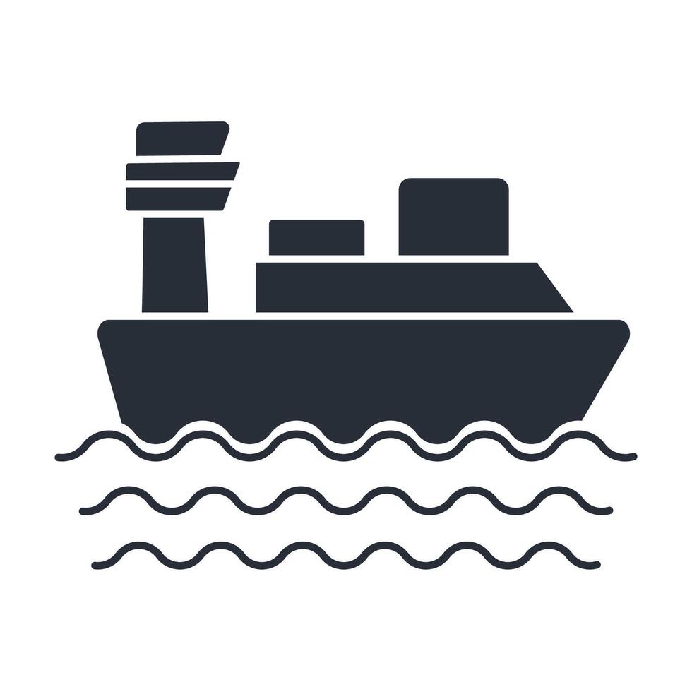 Cruise ship icon. .Editable stroke.linear style sign for use web design,logo.Symbol illustration. vector