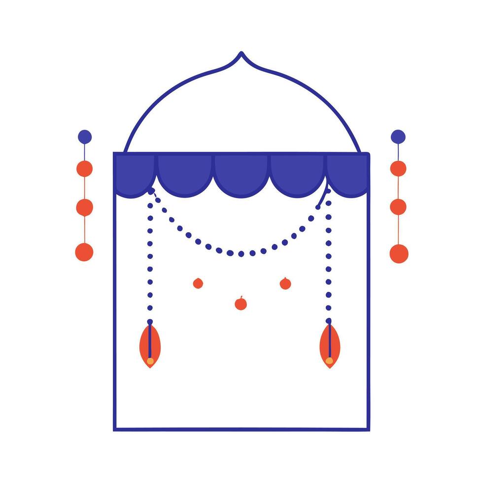 Glossy Diwali torans door hangings with glowing beads draped across a vibrant and colorful background vector