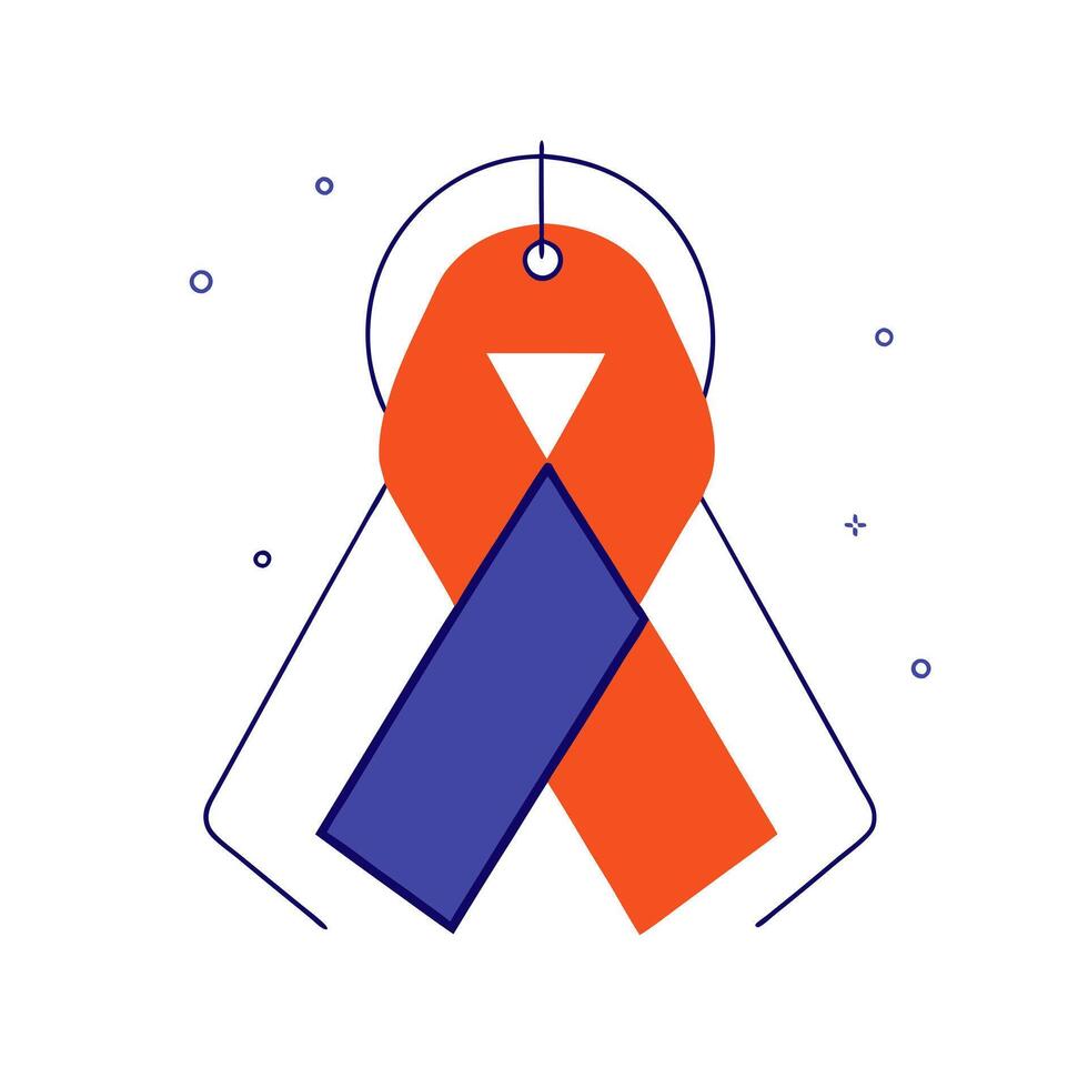 Glowing military ribbon and dog tag with copy space vector