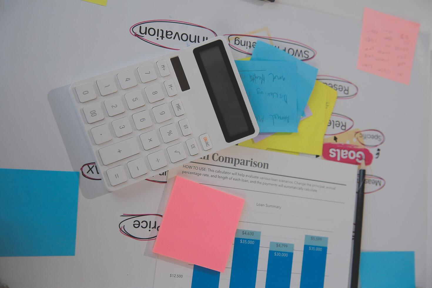 businessman working data document graph chart report marketing research development planning management strategy analysis financial accounting. Business office concept. photo