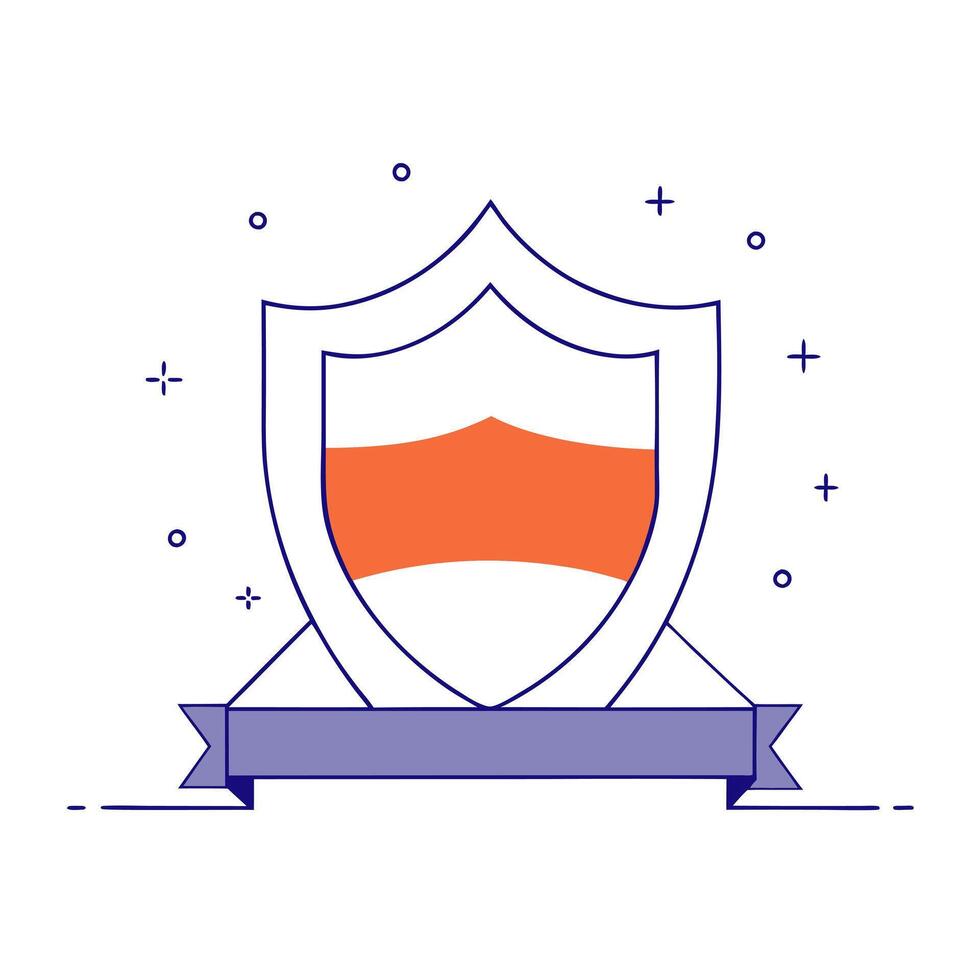 Glossy background with shield and flag elements vector
