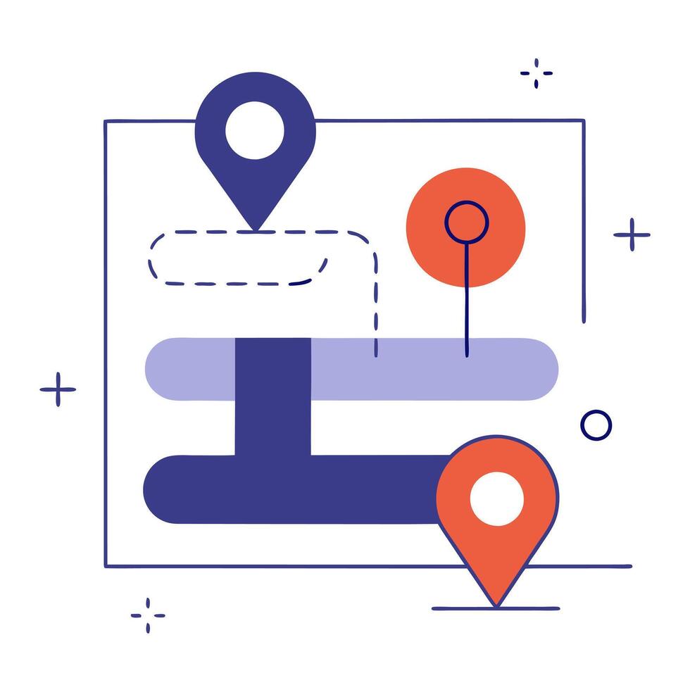 Glowing marketing strategy roadmap with key milestones vector