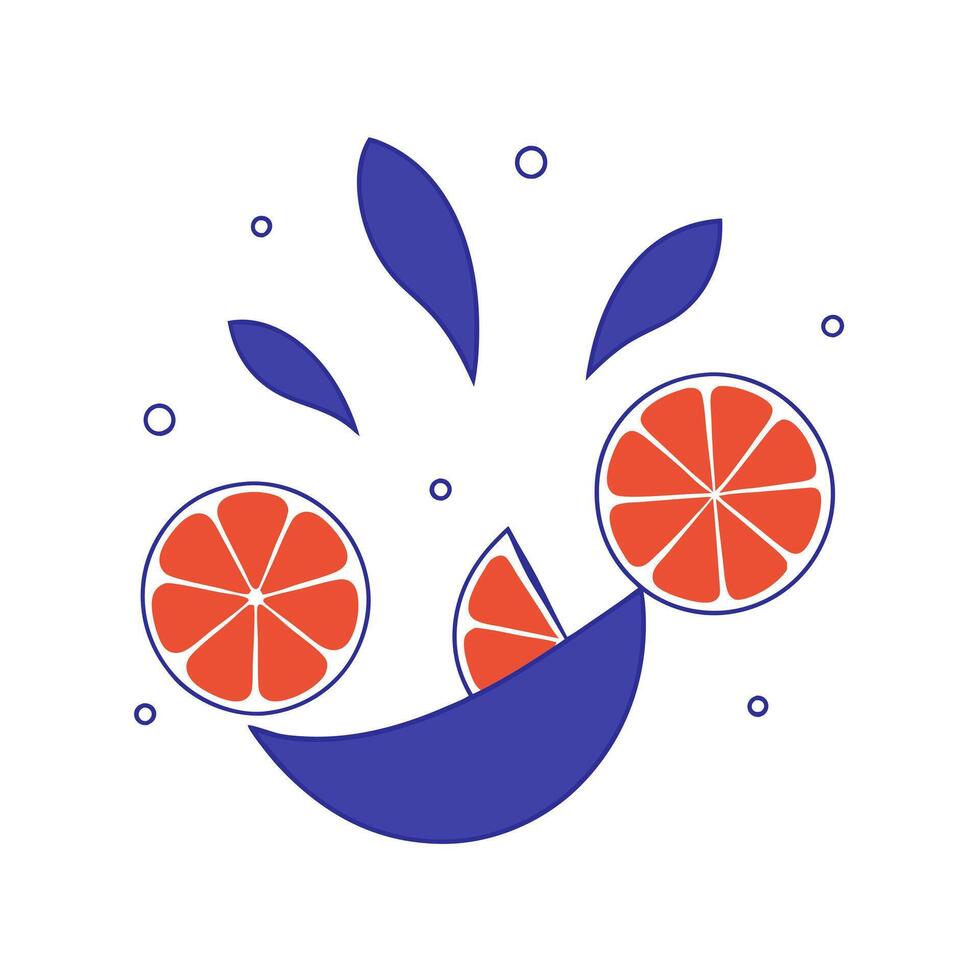 Flying lemon slices with droplets forming a citrus wave with Fresh Zesty text vector