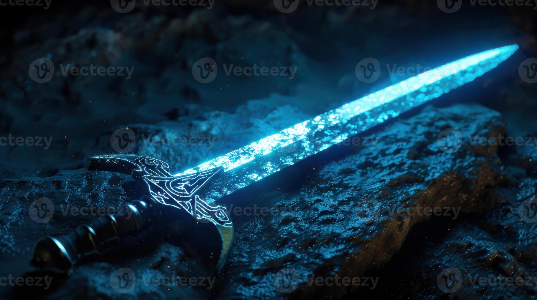 Discover the Mystical Aura of the Magic Glowing Sword photo