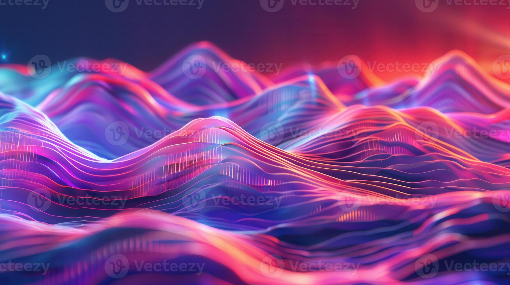 Abstract digital wave background with bright colors photo