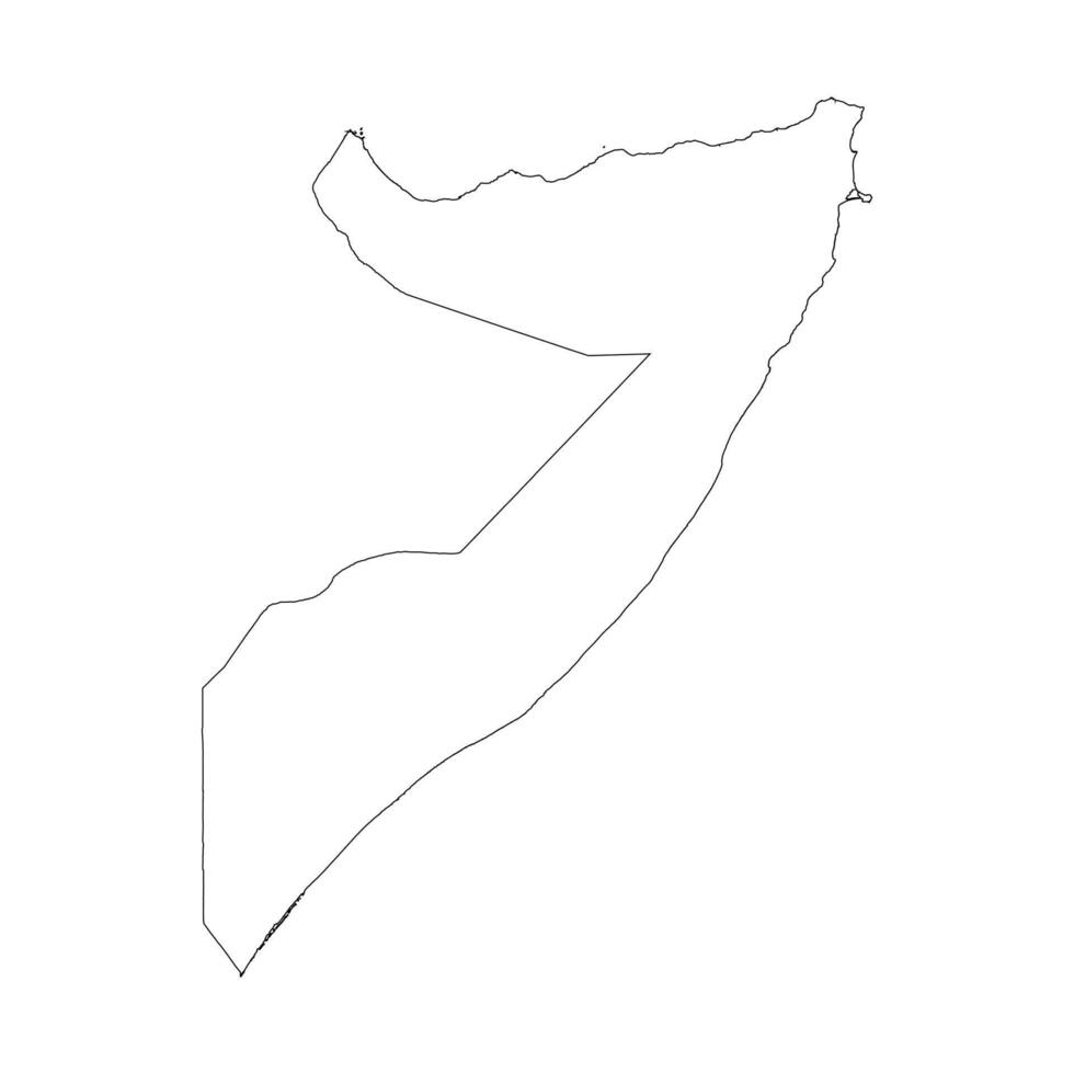 Somalia blank outline map vector