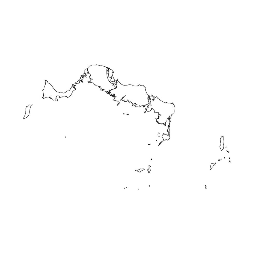 Turks and Caicos Islands blank outline map vector