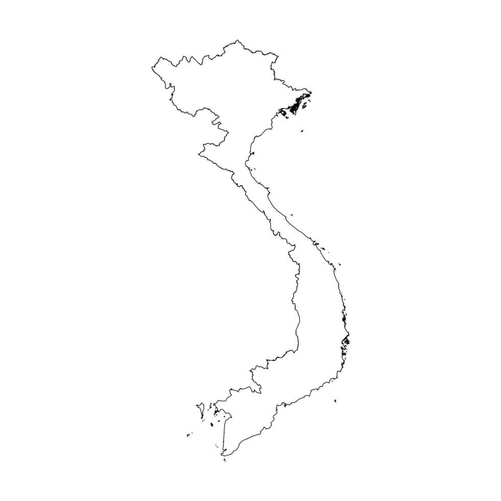 Vietnam blank outline map vector