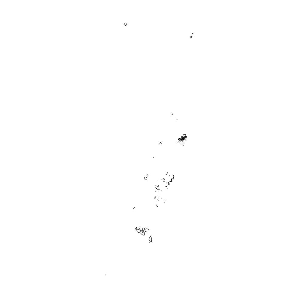Tonga blank outline map vector