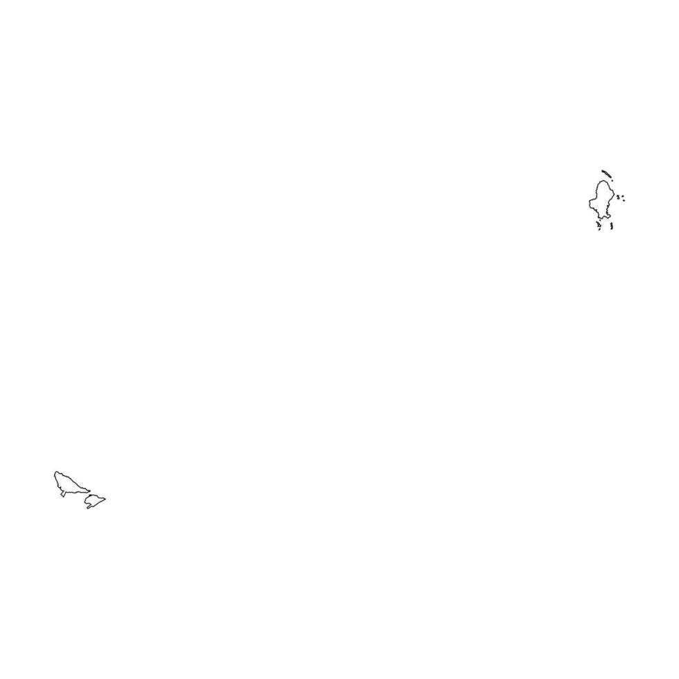 Wallis and Futuna blank outline map vector