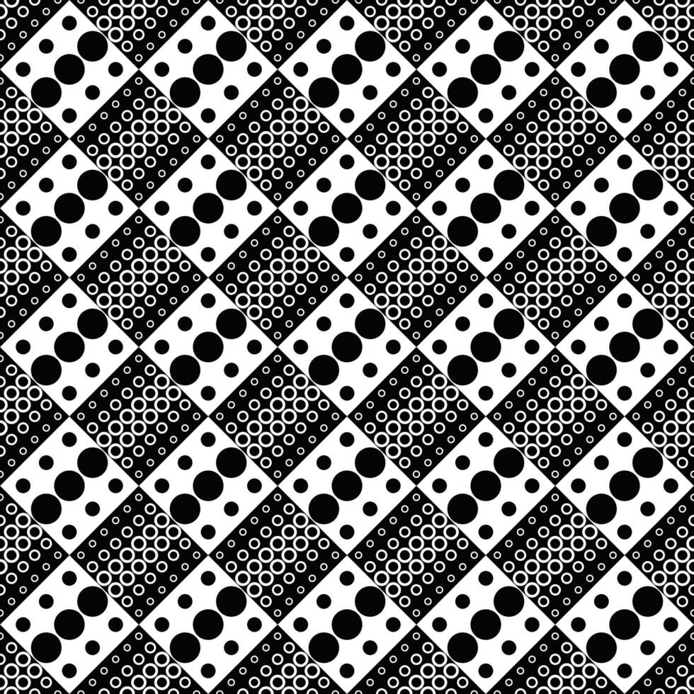Seamless monochrome circle pattern background - abstract design vector