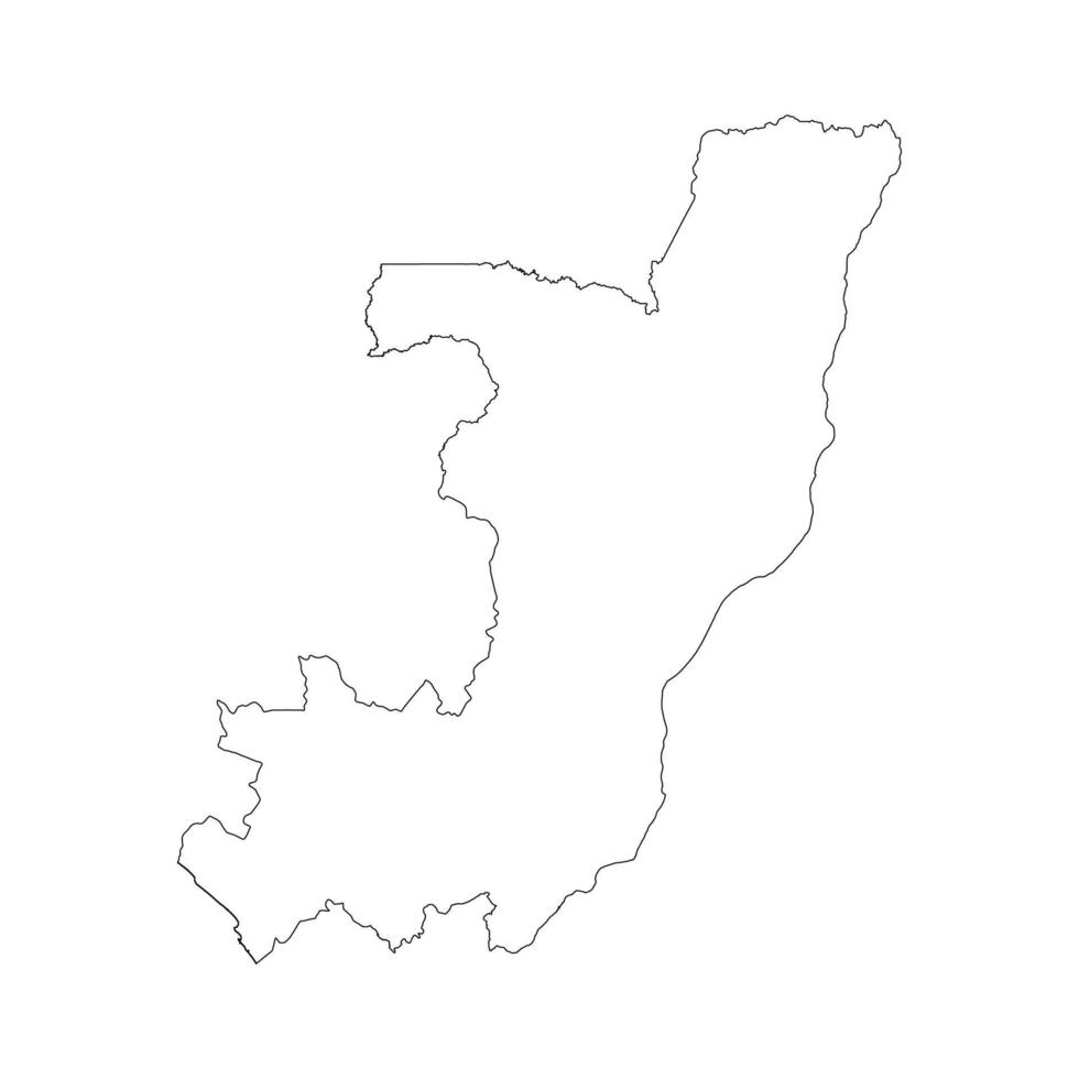 Republic of Congo blank outline map vector