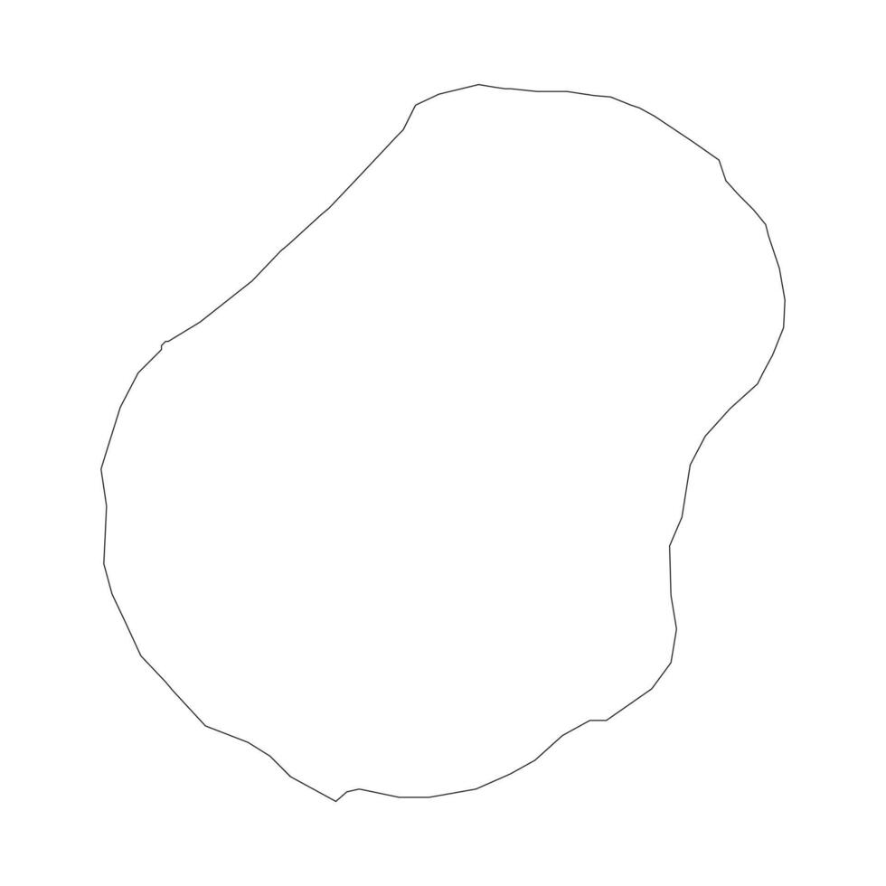 Nauru blank outline map vector