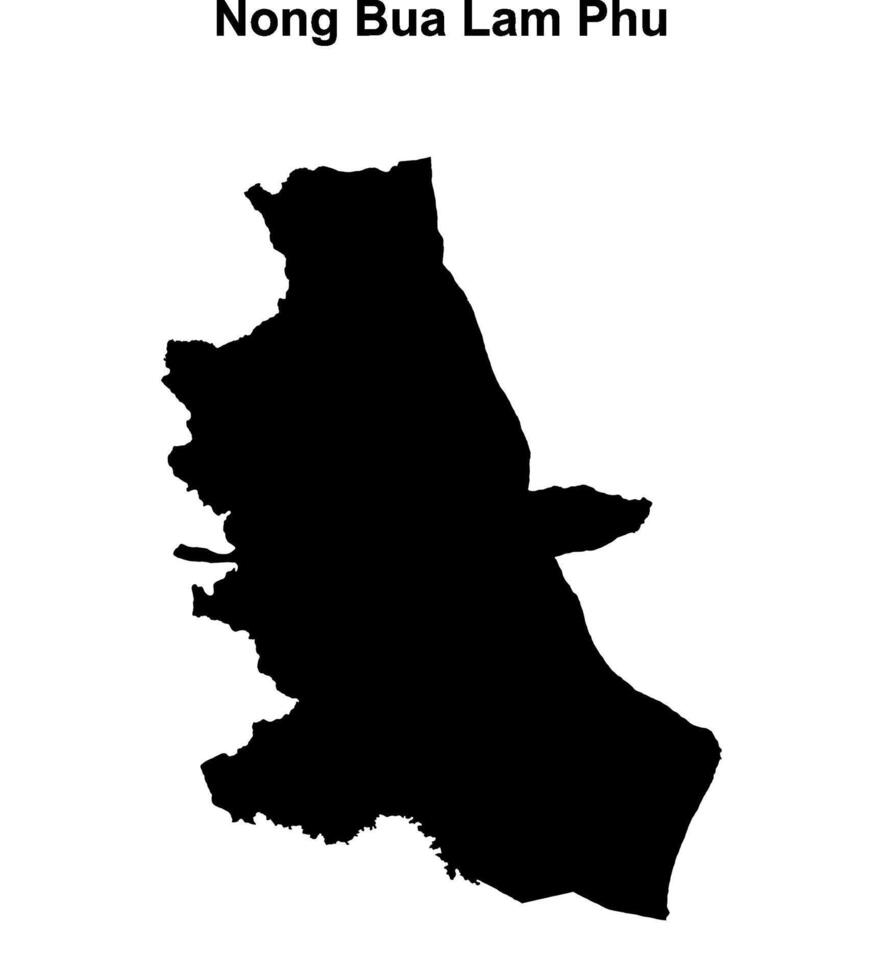 Nong Bua Lam Phu province blank outline map vector