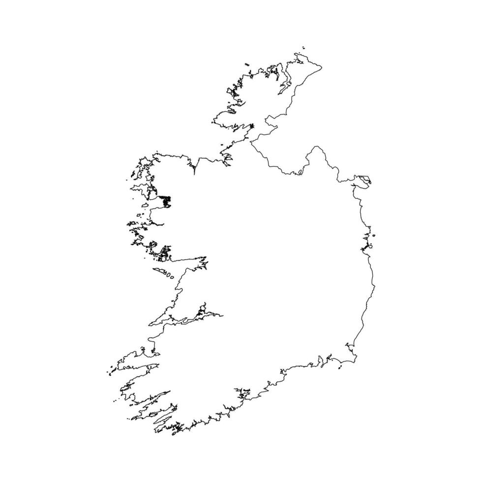 Ireland blank outline map vector