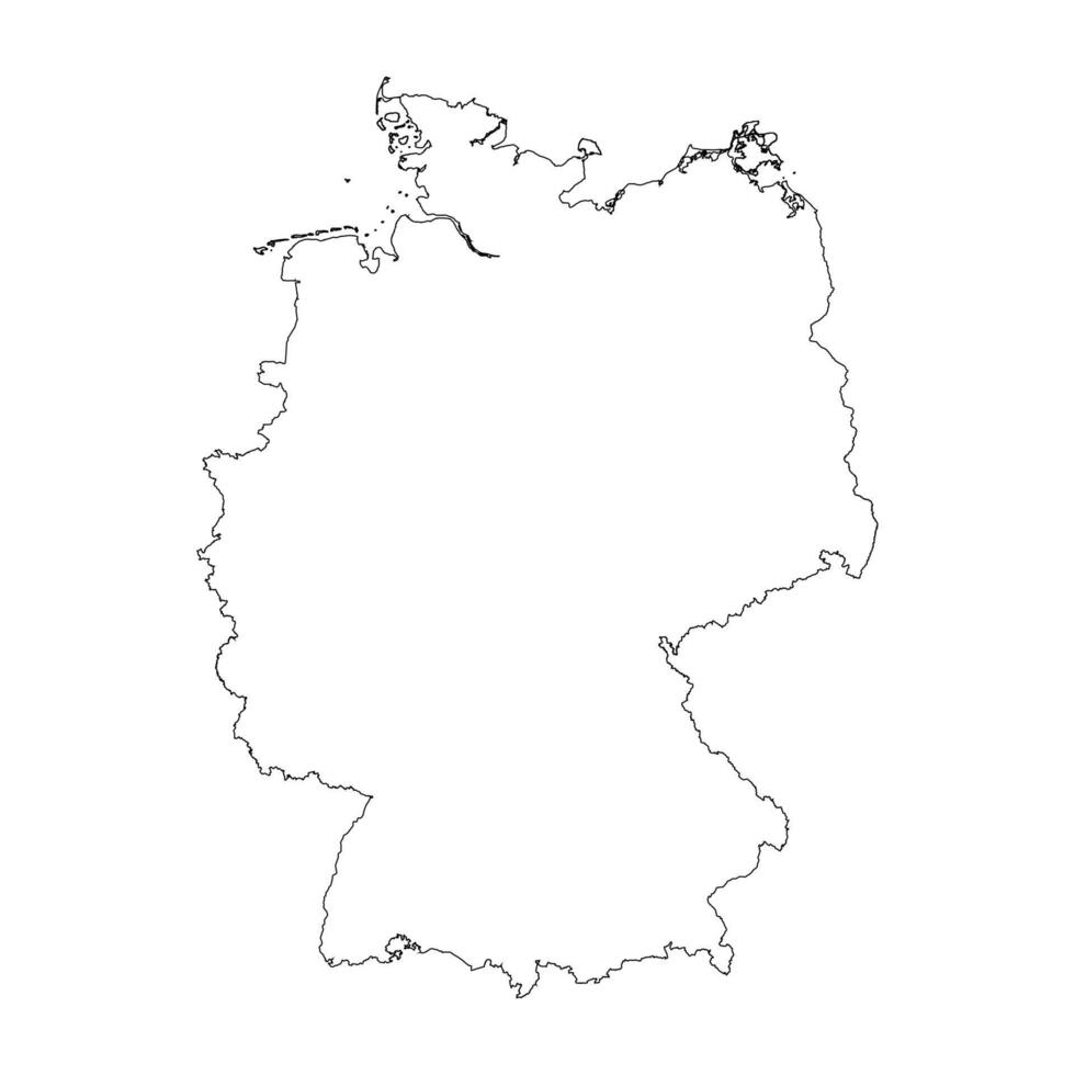 Germany blank outline map vector