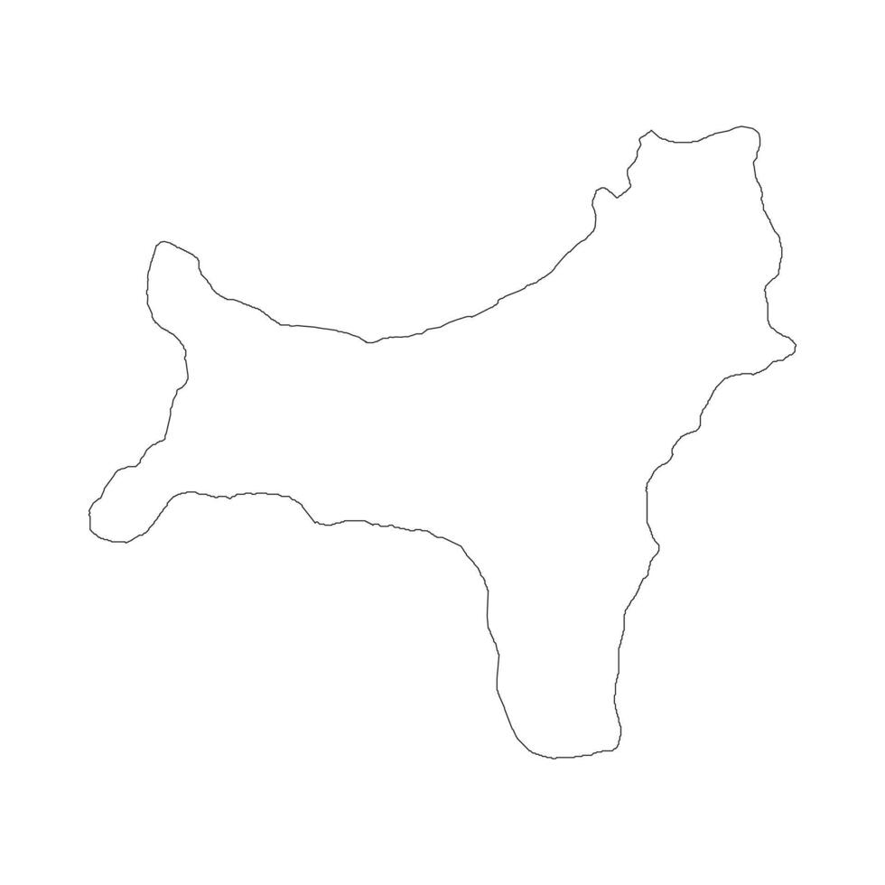 Christmas Island blank outline map vector