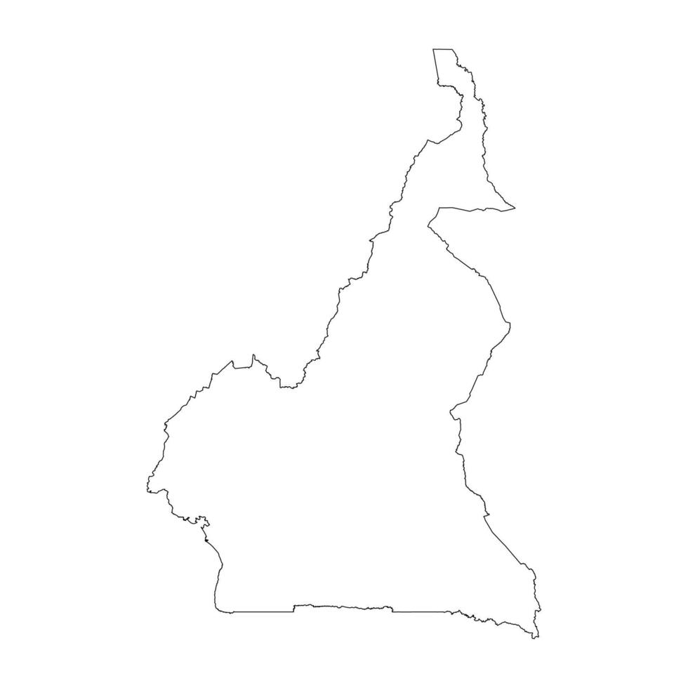 Cameroon blank outline map vector