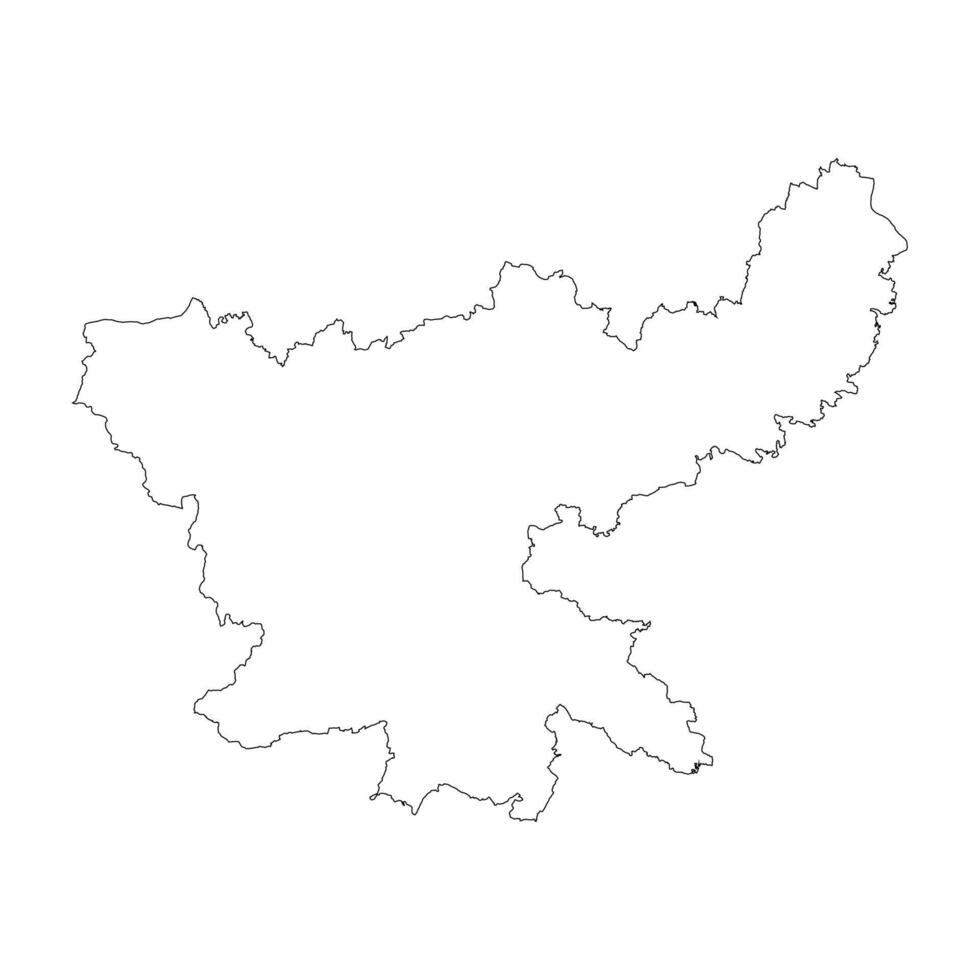 Jharkhand state blank outline map vector