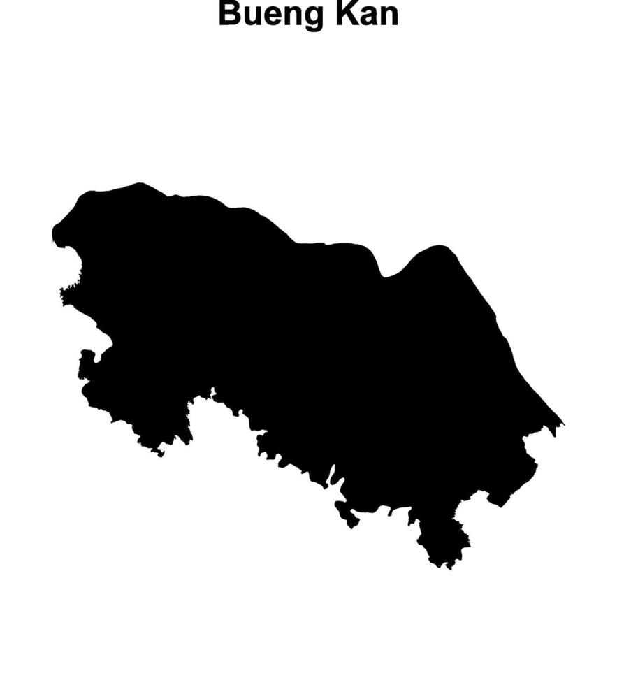 Bueng Kan province blank outline map vector