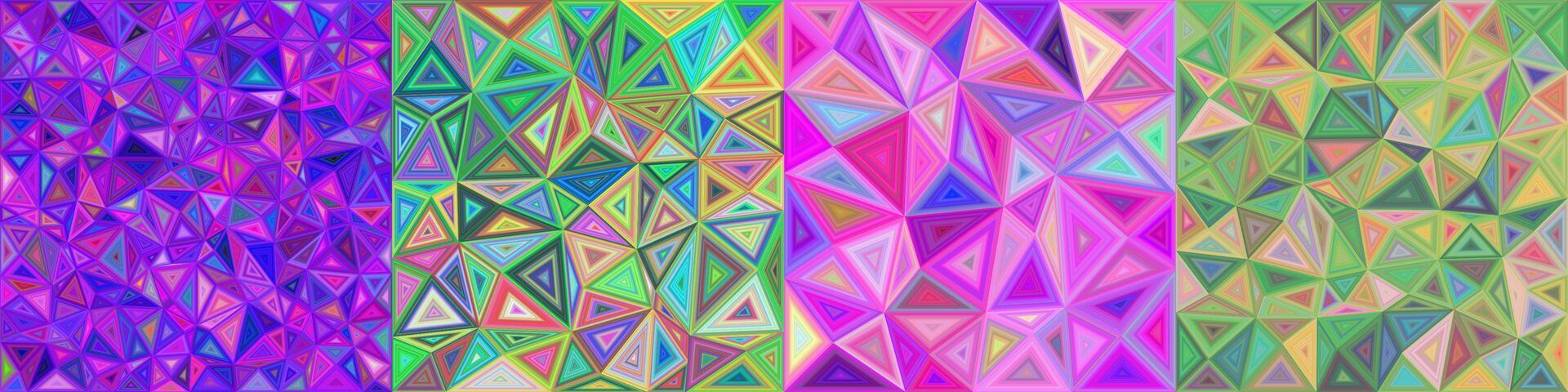 Abstract triangle polygon background set vector