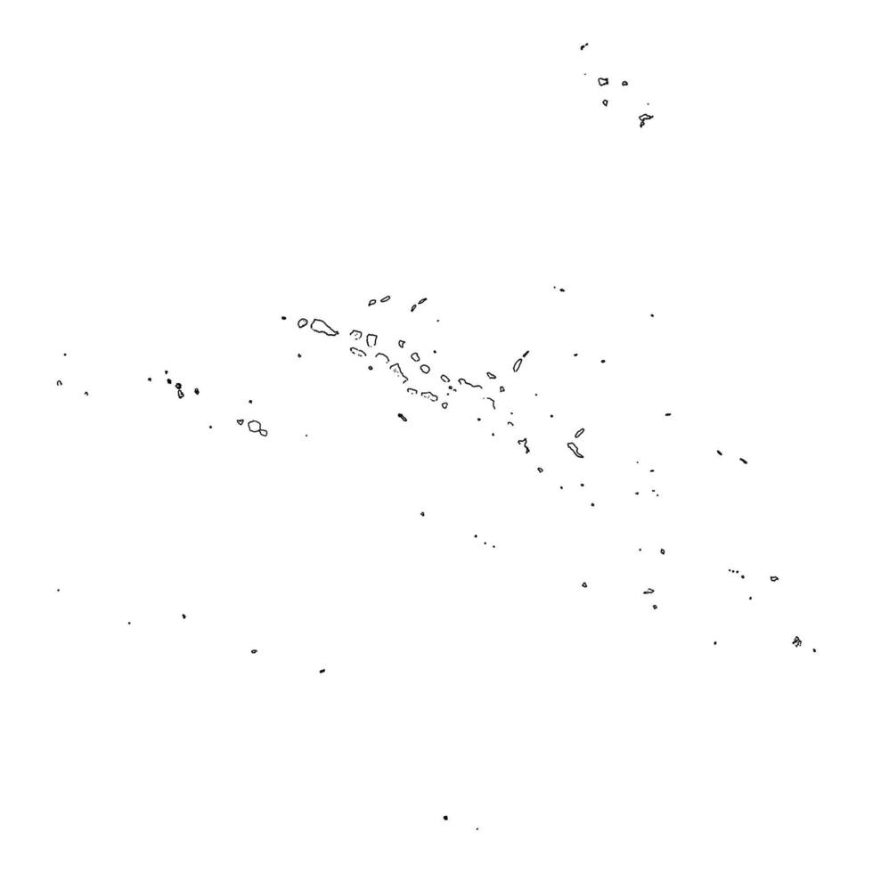 French Polynesia blank outline map vector
