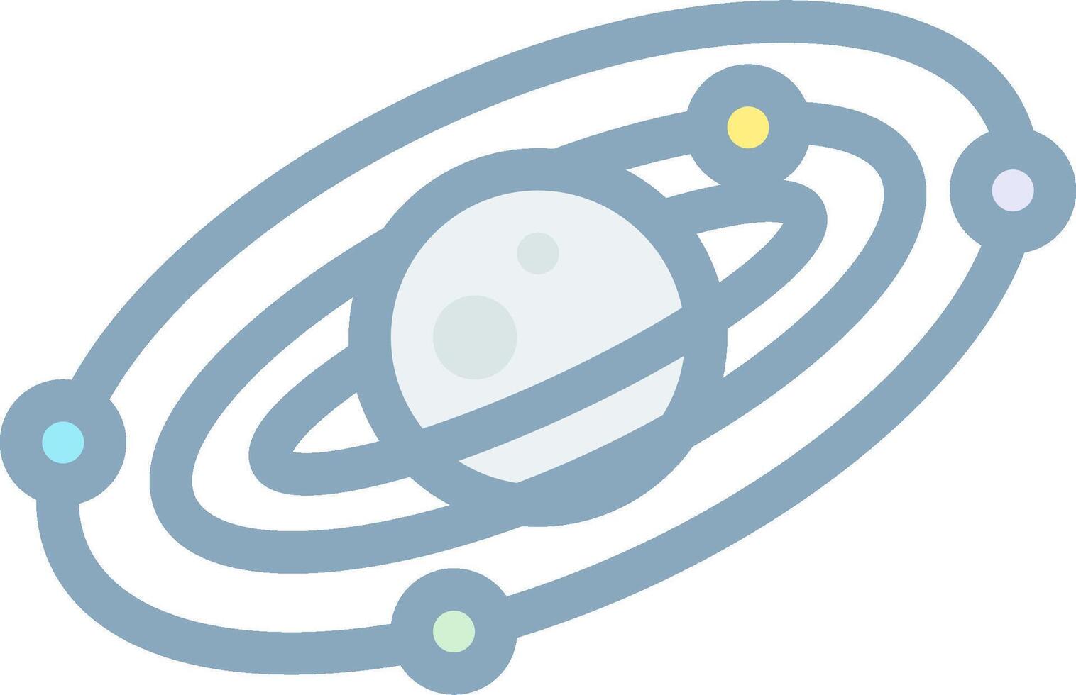 The planet with planets around it vector
