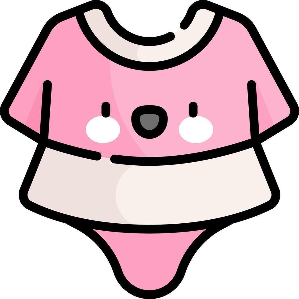A cartoon bear wearing a pink bodysuit vector