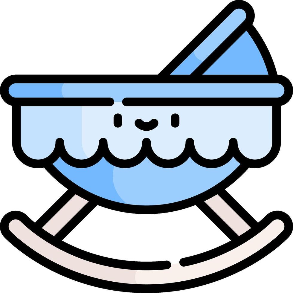 Baby cradle icon vector
