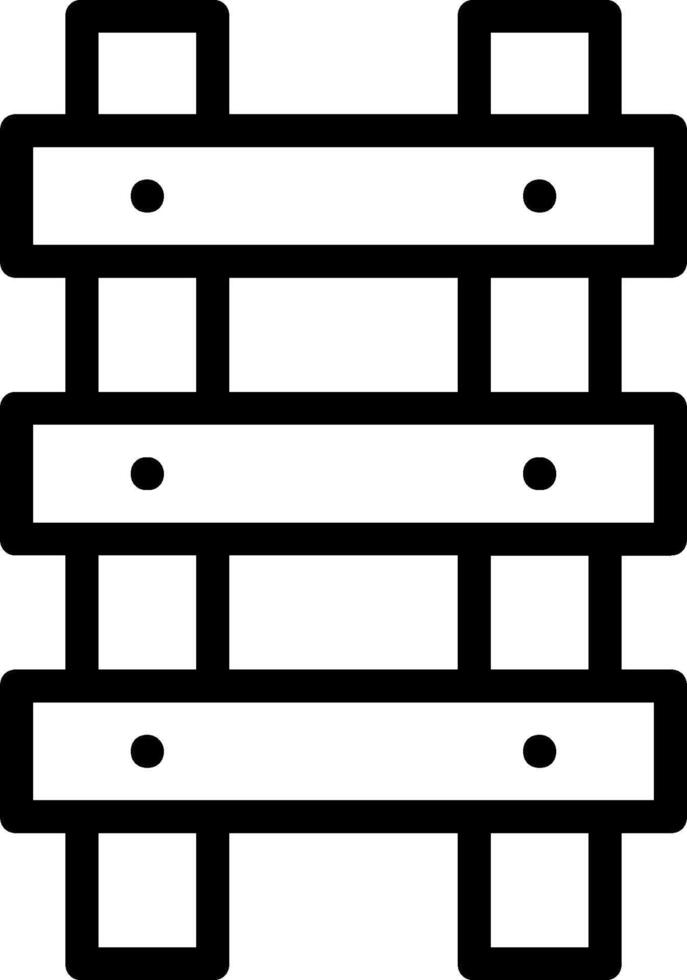 A black and white image of a railroad track vector