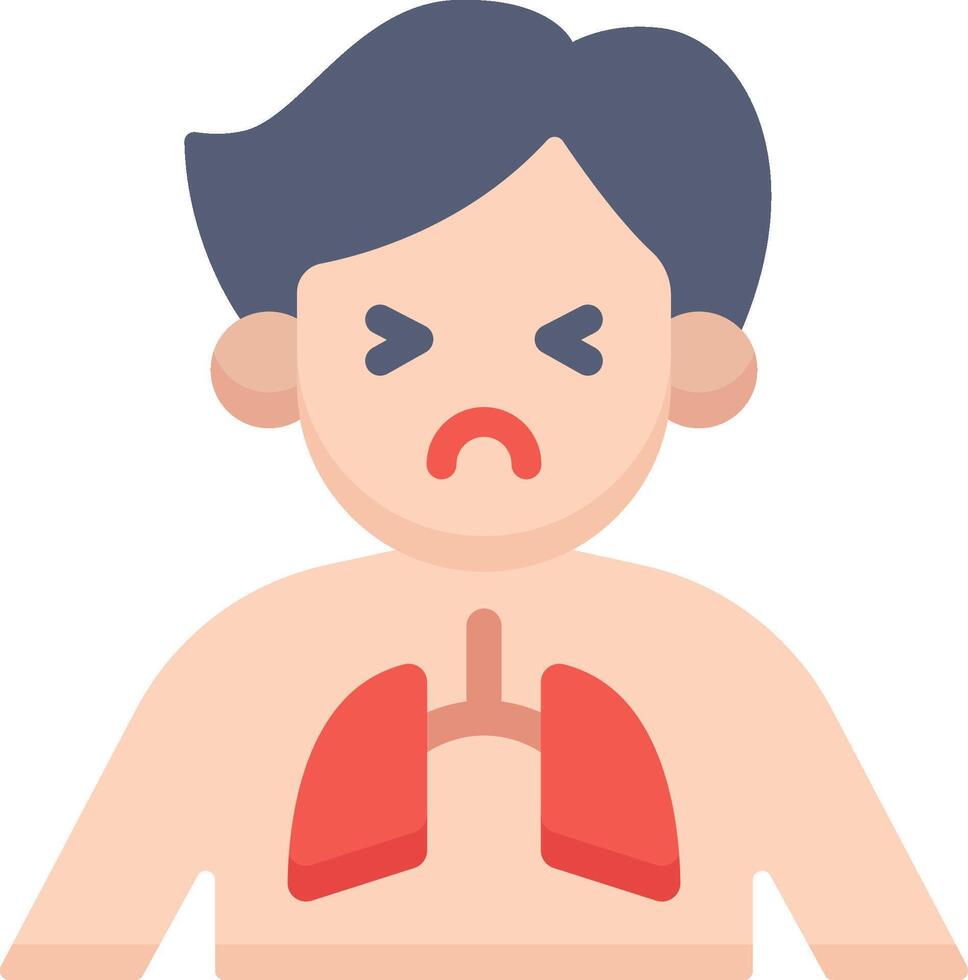 A man with a chest pain and a red heart vector