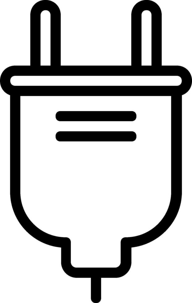 A black and white icon of a plug vector