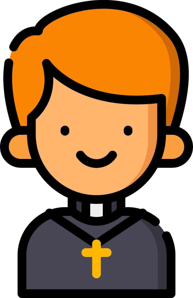 A cartoon boy with a cross on his head vector