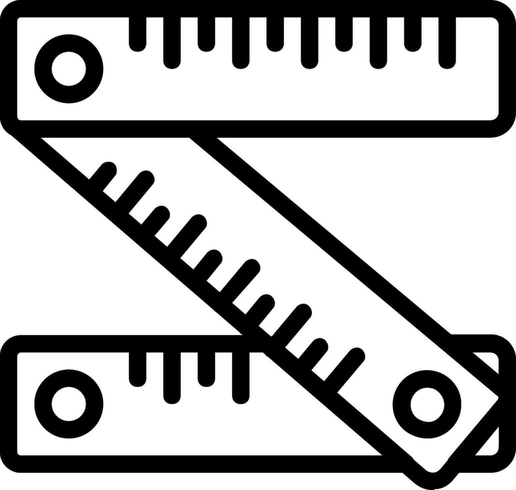 A ruler and ruler icon on a white background vector