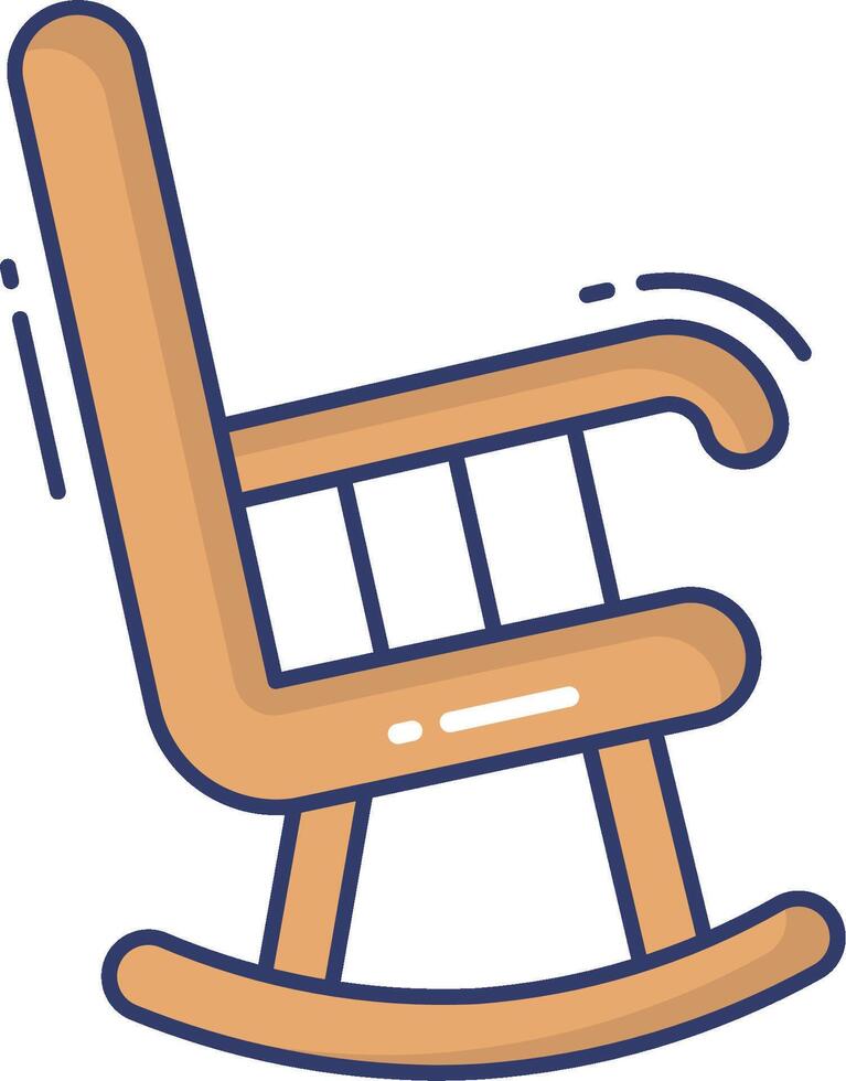A rocking chair icon on a white background vector