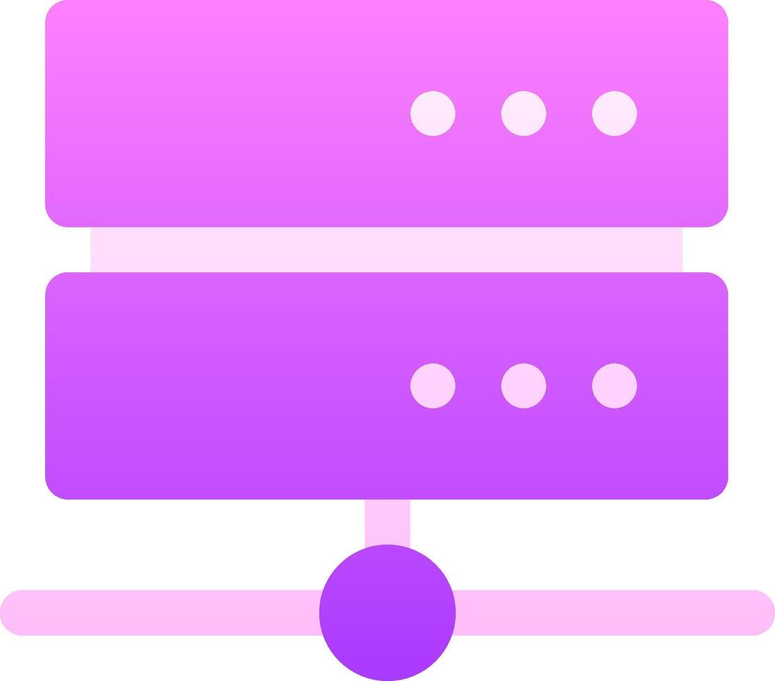 A purple and pink computer with two servers on it vector