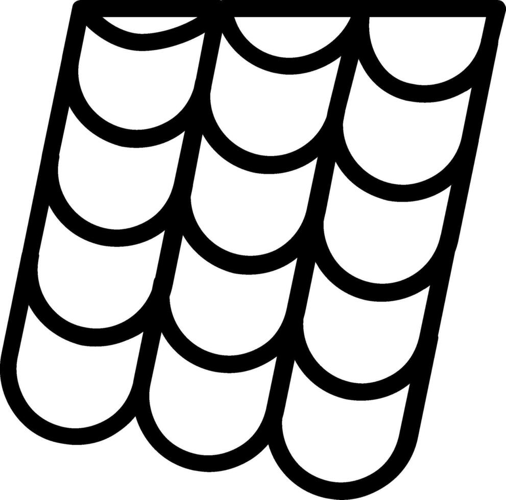 A black and white illustration of a roof vector