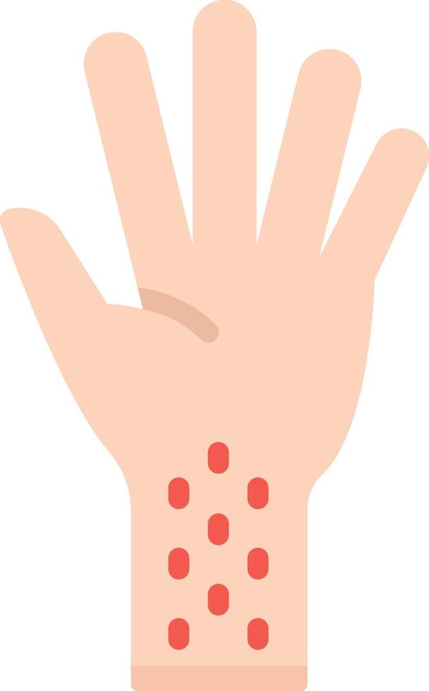 A hand with red dots on it vector