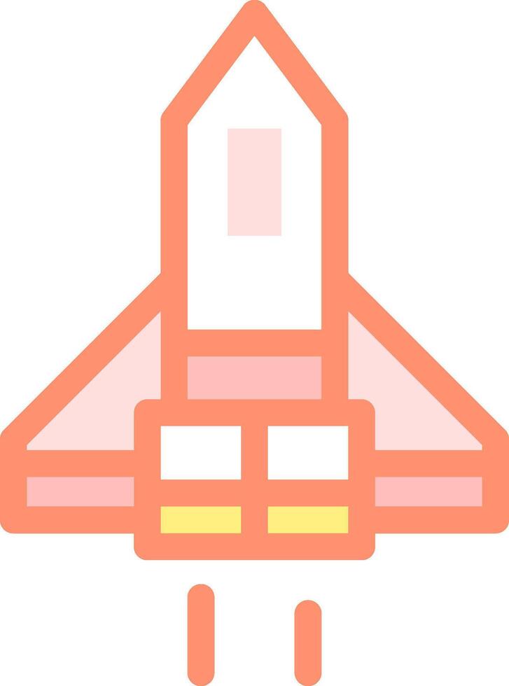 A rocket ship icon on a white background vector