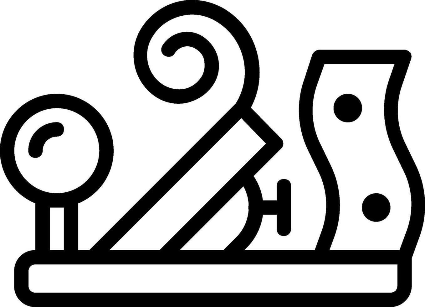 A black and white illustration of a tool vector