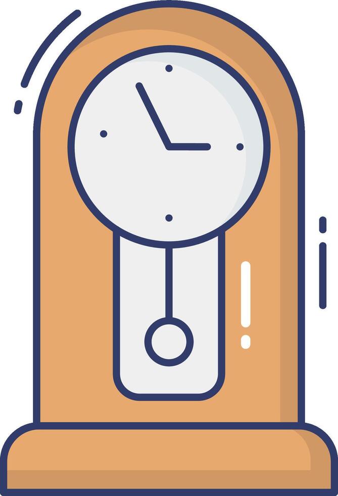 A clock with a face on top of it vector