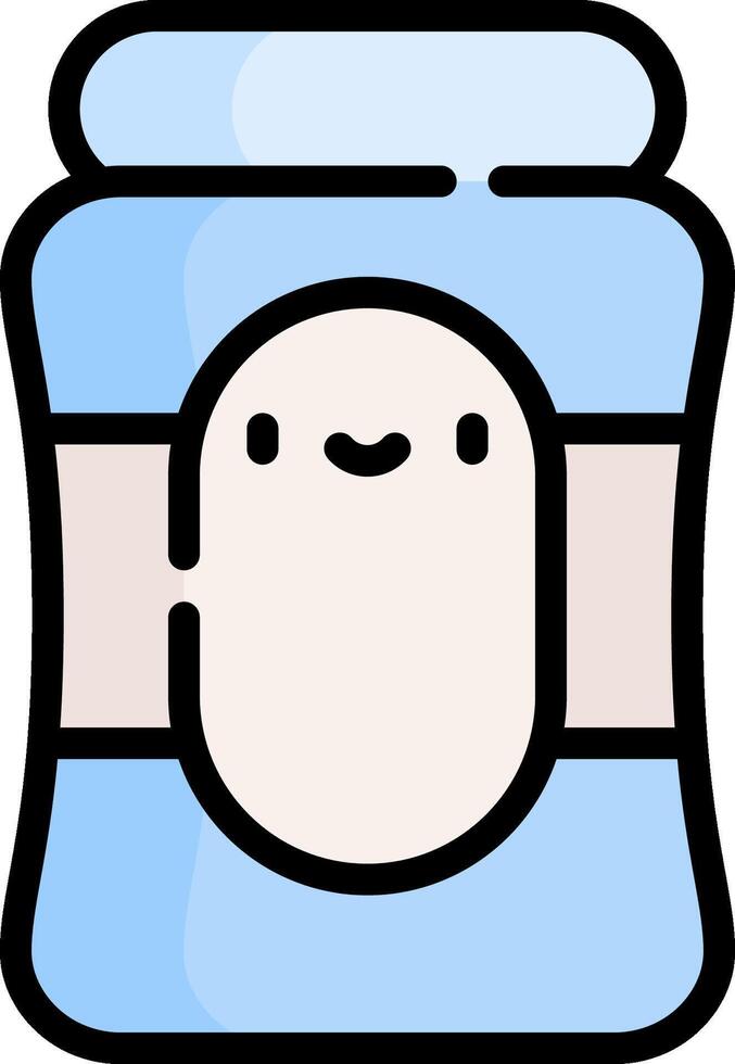 A jar of jam with a smiley face on it vector