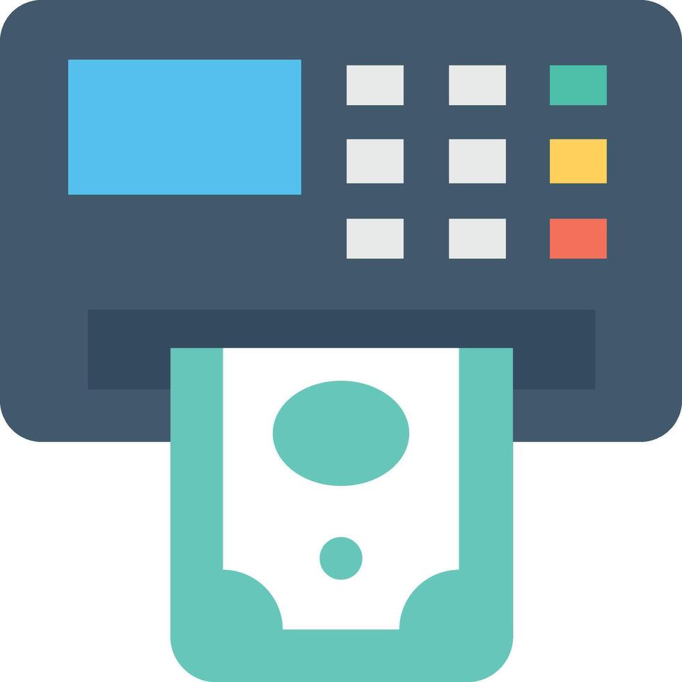 A cash register with money in it vector