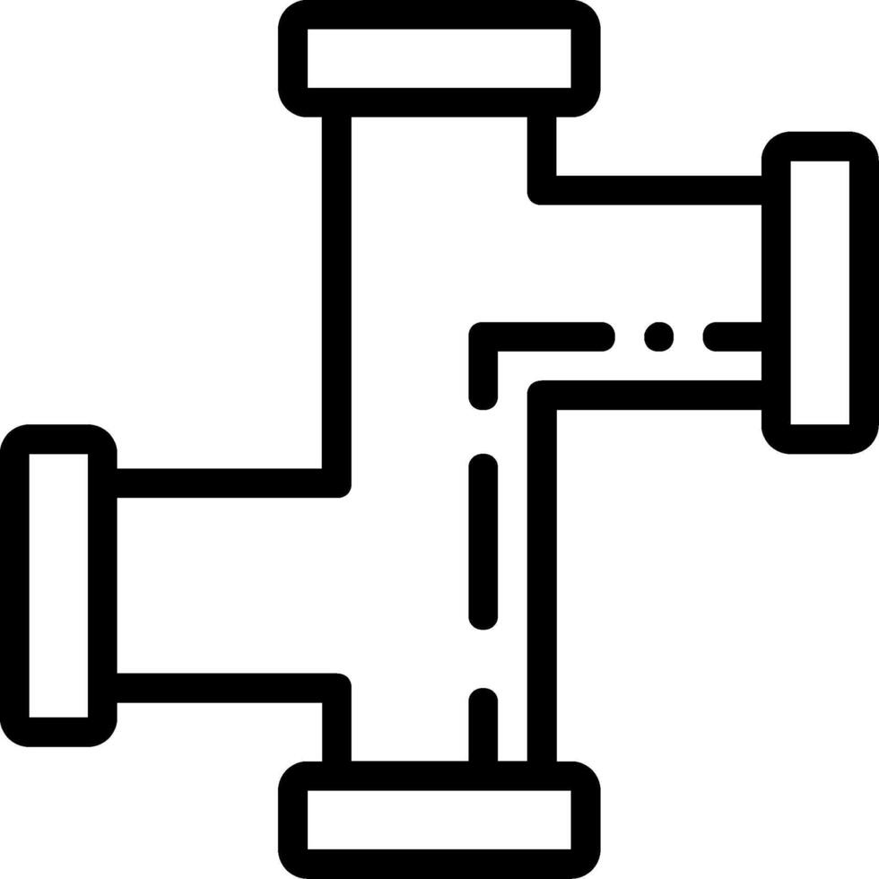 A black and white illustration of a pipe vector