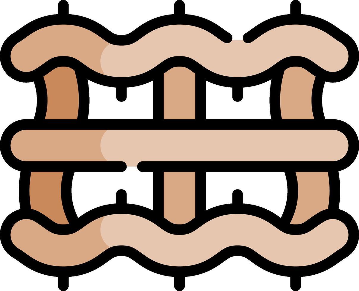 A waffle icon with a waffle on top vector