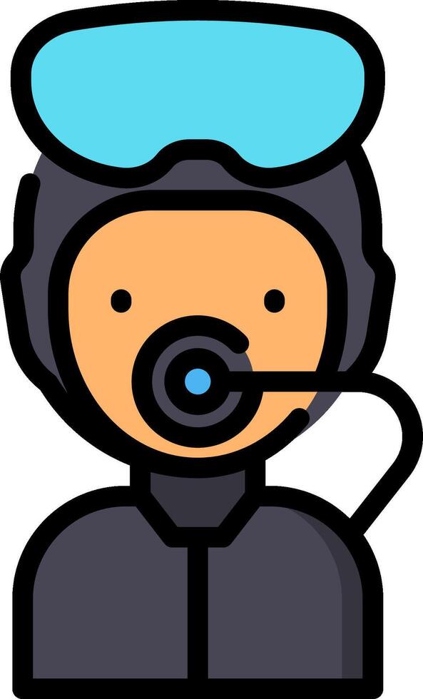 A cartoon man in a helmet with a microphone vector