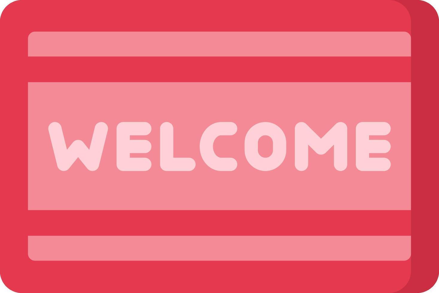 A welcome sign in a flat style vector
