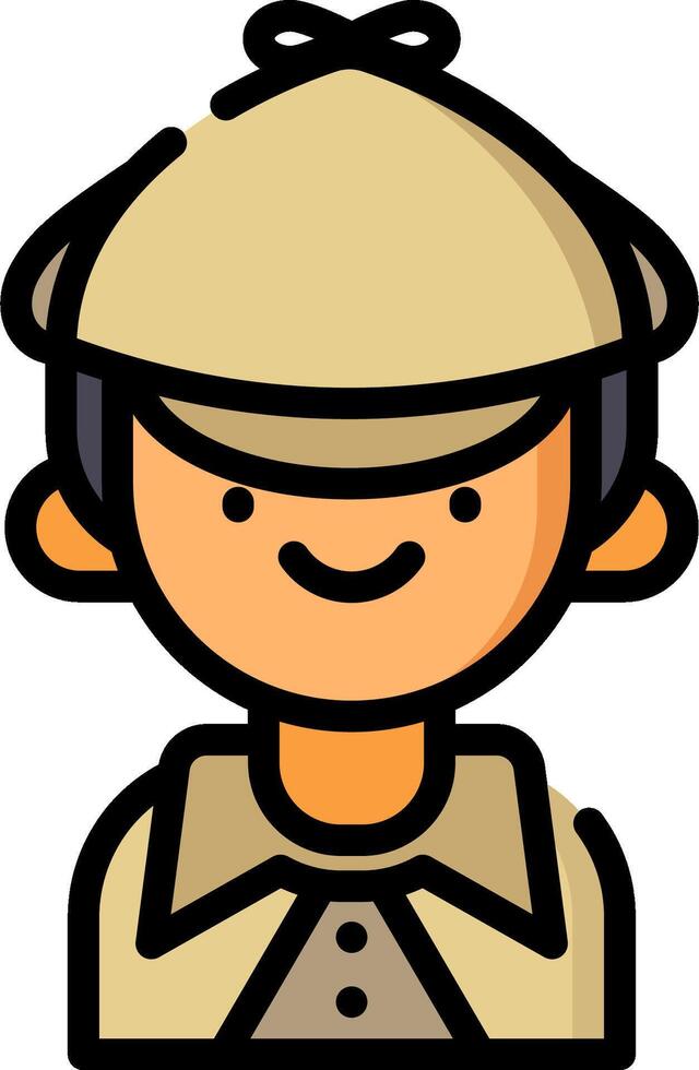 A cartoon man wearing a hat and a suit vector