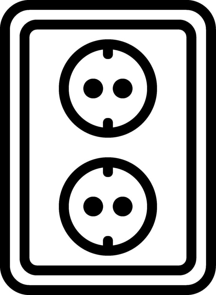 An electrical outlet with two sockets vector