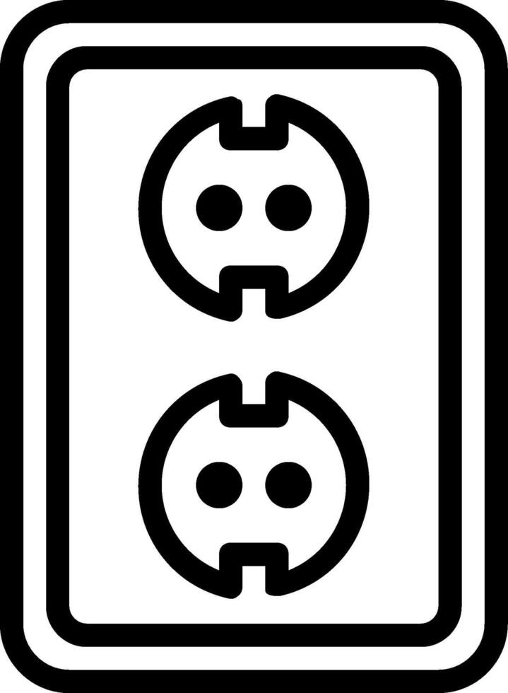 An electrical outlet with two sockets in it vector